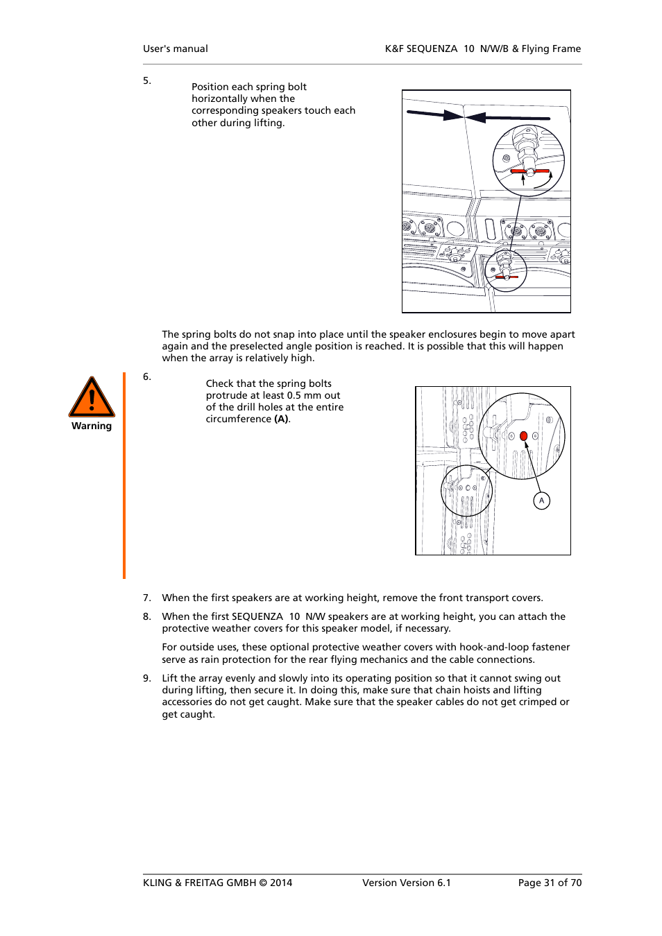 KLING & FREITAG K&F SEQUENZA 10 W User Manual | Page 31 / 70
