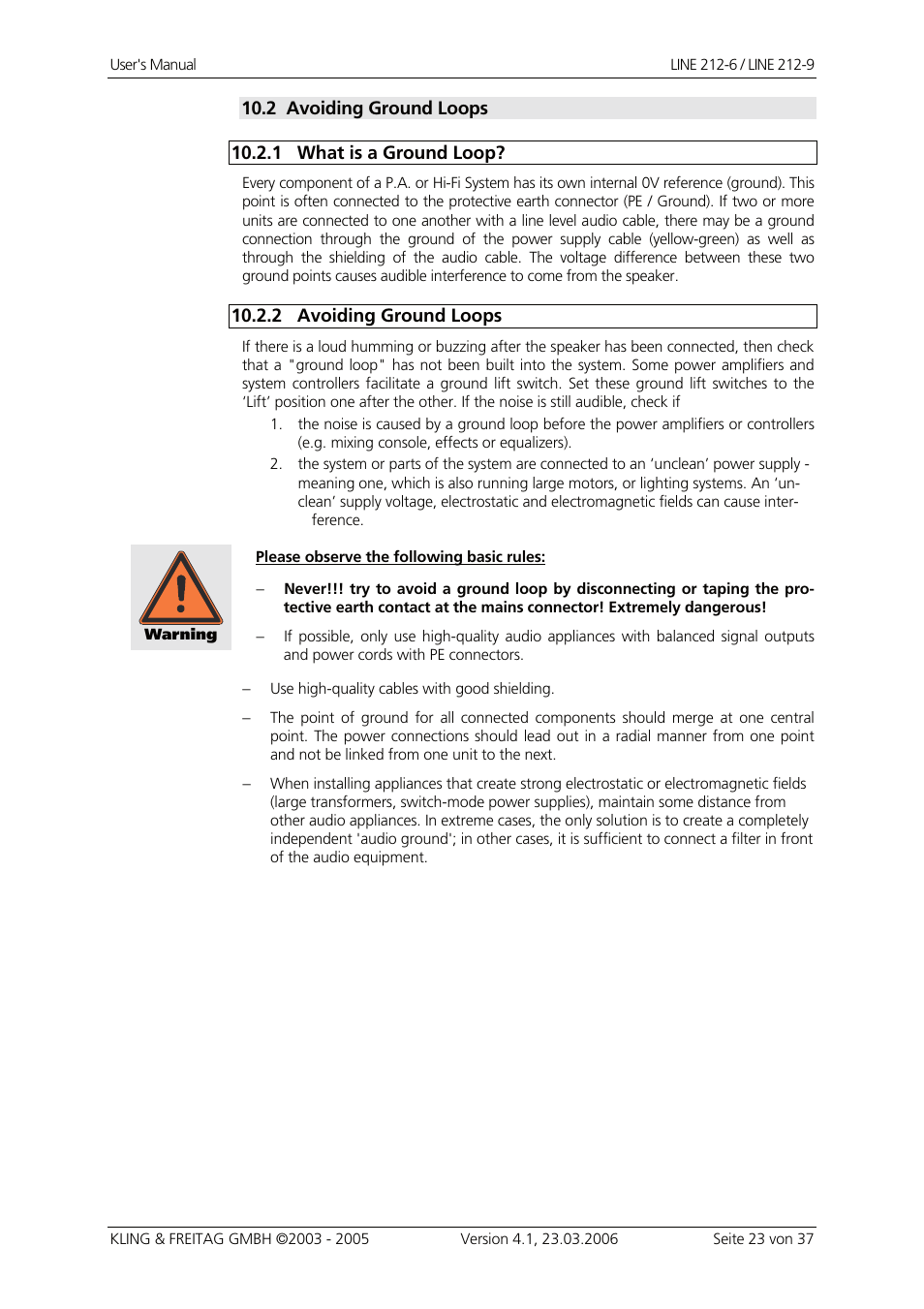 Avoiding ground loops, What is a ground loop | KLING & FREITAG K&F Line 212-9 User Manual | Page 23 / 37
