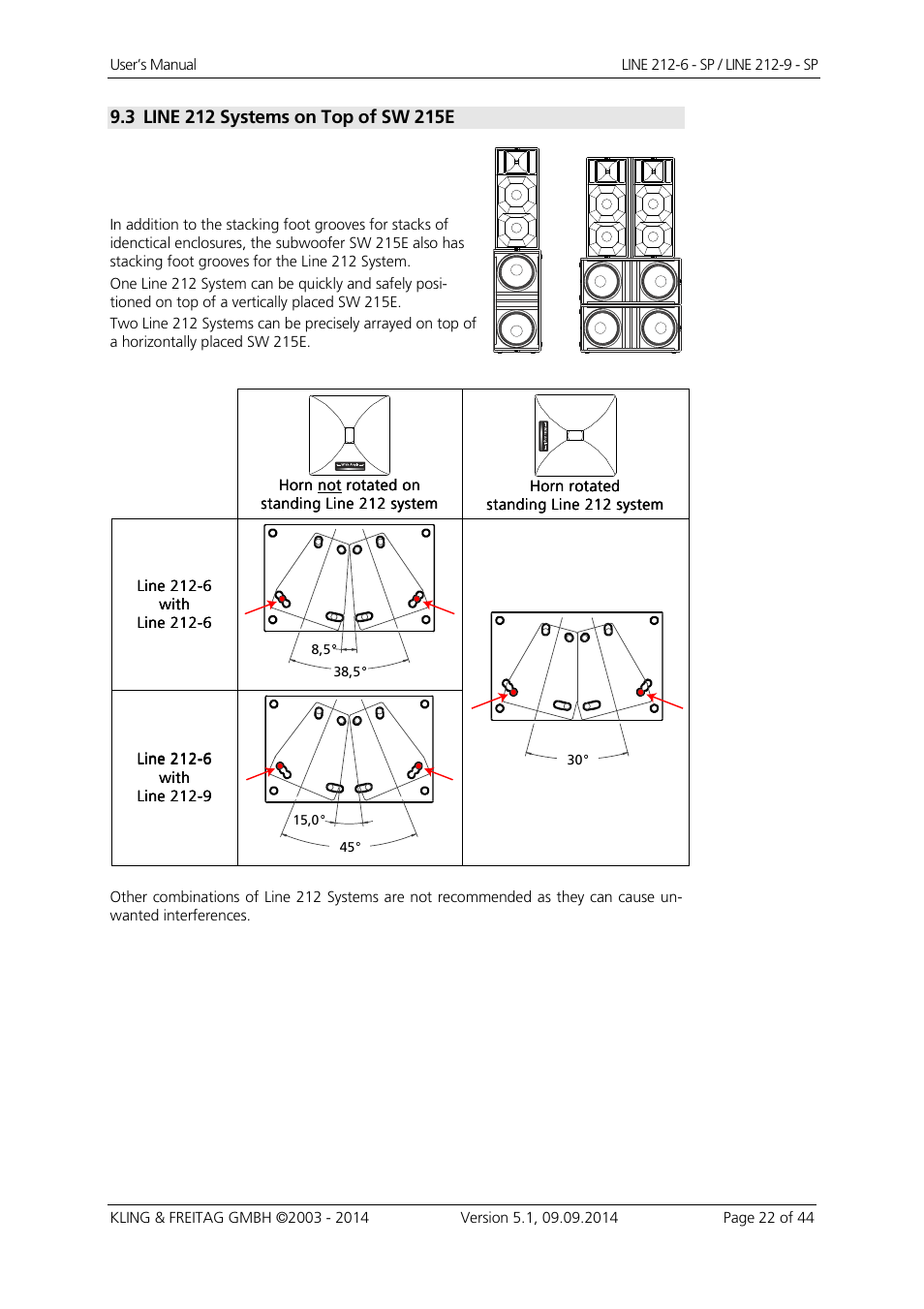KLING & FREITAG K&F Line 212-9 - SP User Manual | Page 22 / 44