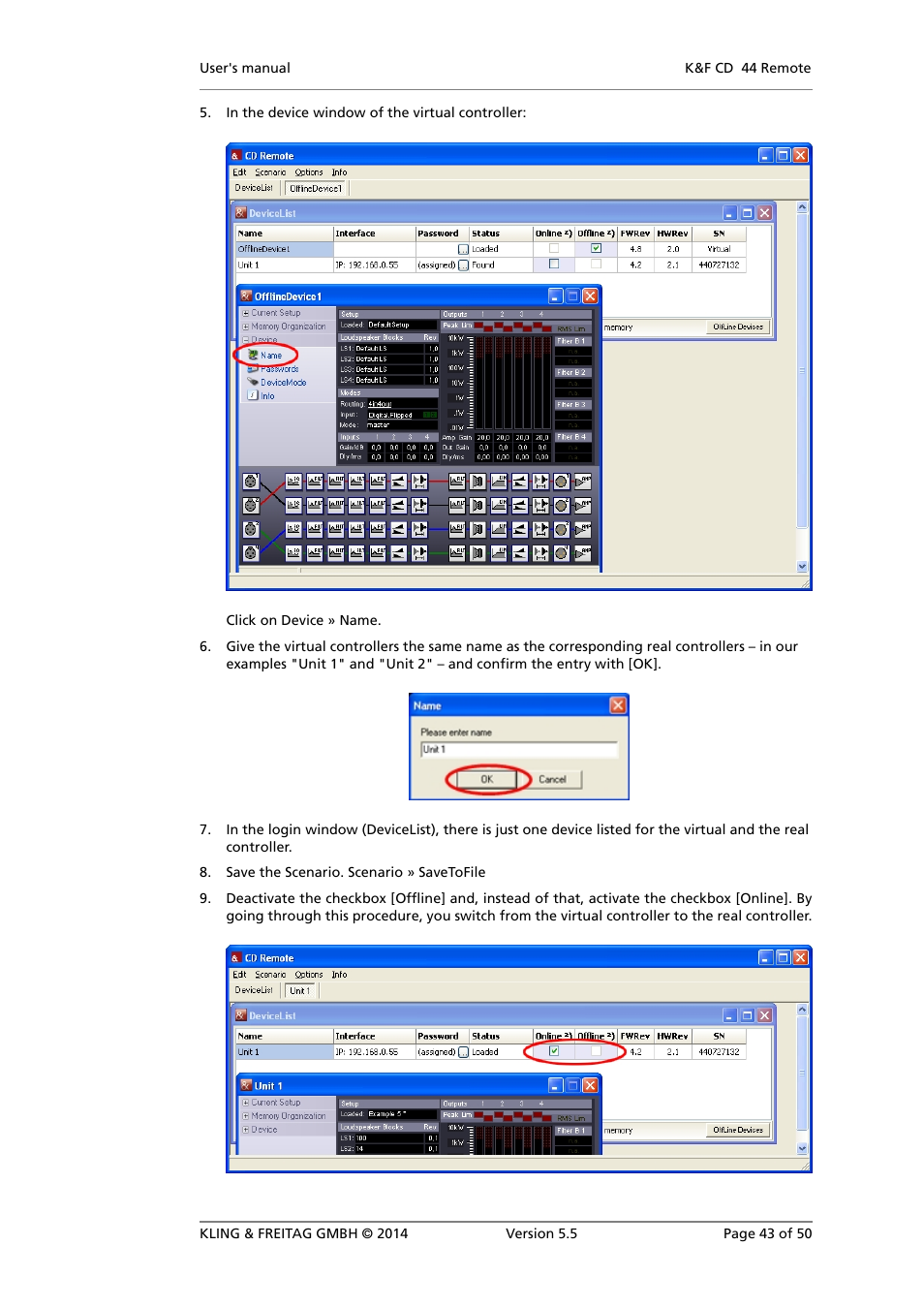 KLING & FREITAG K&F CD Remote User Manual | Page 43 / 50