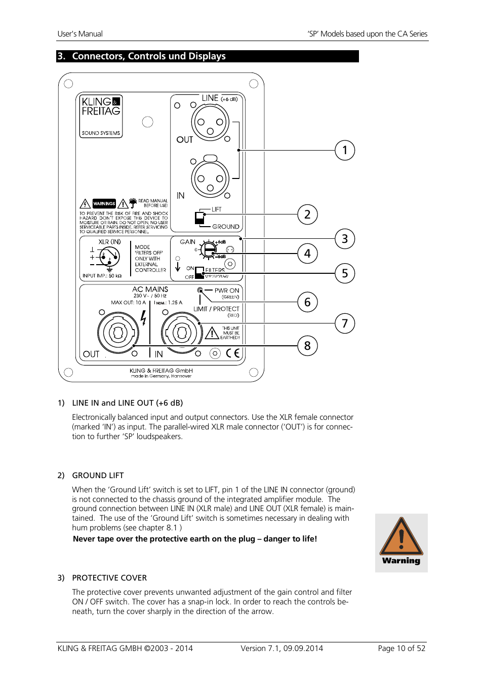 KLING & FREITAG K&F CA 1515-9 - SP User Manual | Page 10 / 52