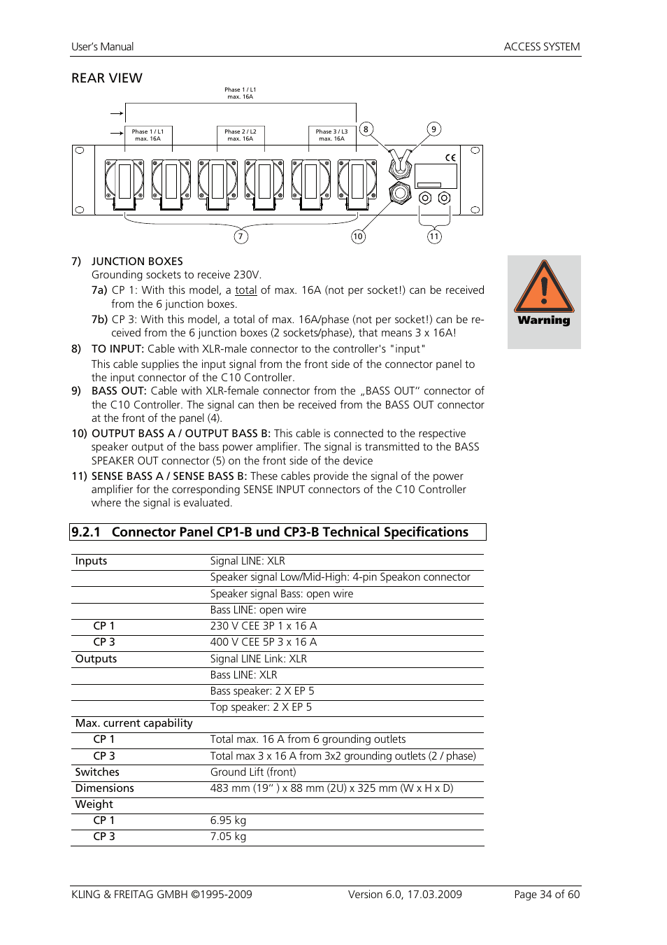Rear view | KLING & FREITAG K&F ACCESS T9 User Manual | Page 34 / 60