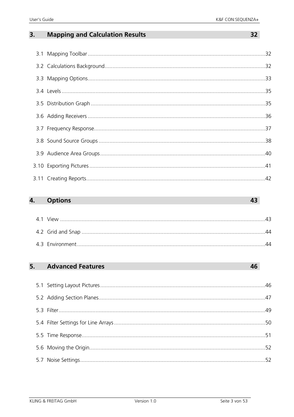 KLING & FREITAG CON:SEQUENZA+K&F User Manual | Page 3 / 53