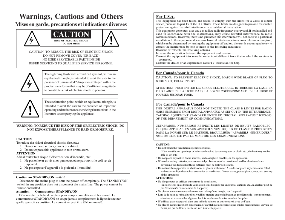Caution, Warnings, cautions and others | Knox Video KEYPAD16 User Manual | Page 2 / 9