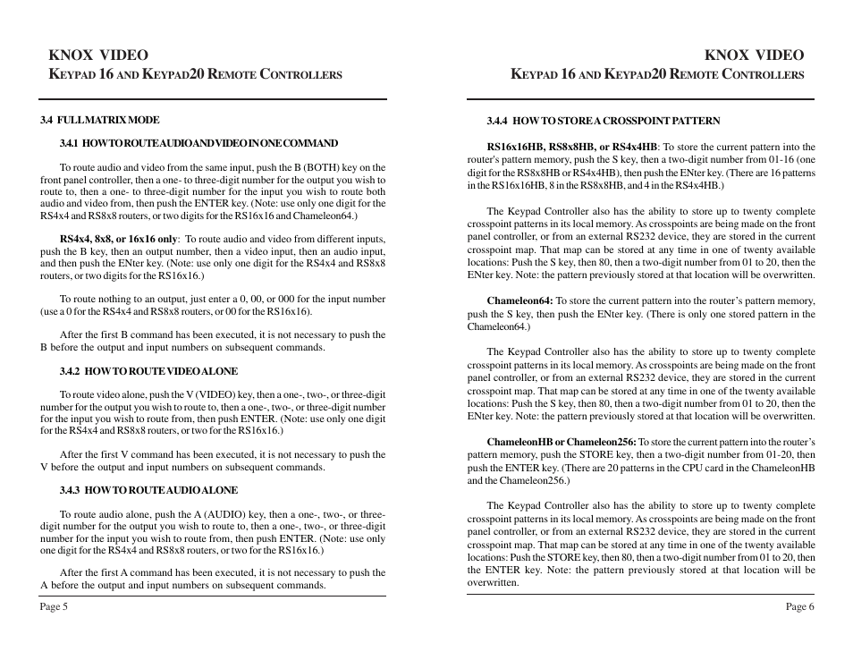 20 r | Knox Video KEYPAD16 User Manual | Page 5 / 9