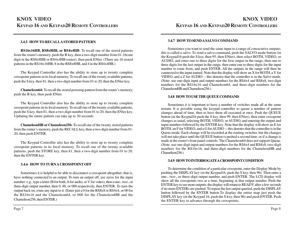 20 r | Knox Video KEYPAD16 User Manual | Page 6 / 9