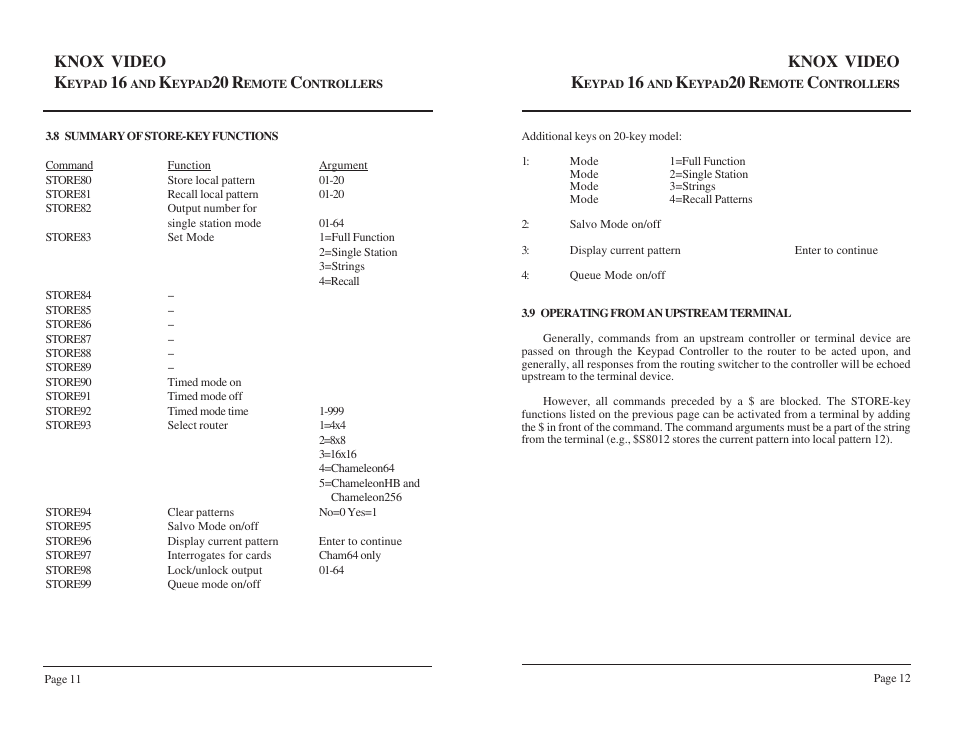 20 r | Knox Video KEYPAD16 User Manual | Page 8 / 9