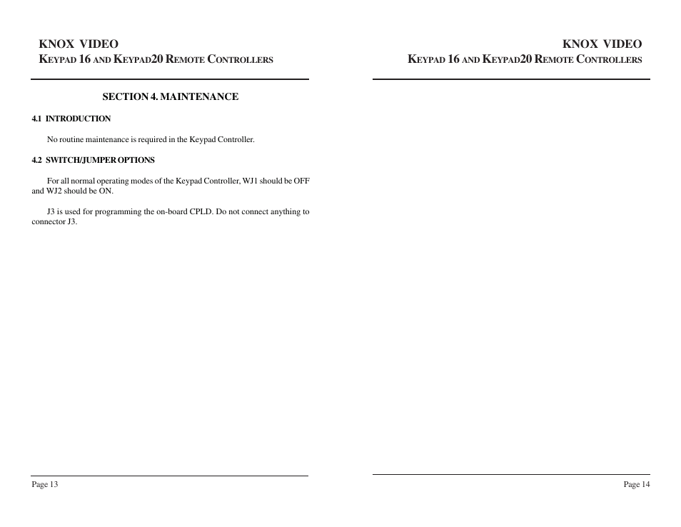 Knox Video KEYPAD16 User Manual | Page 9 / 9