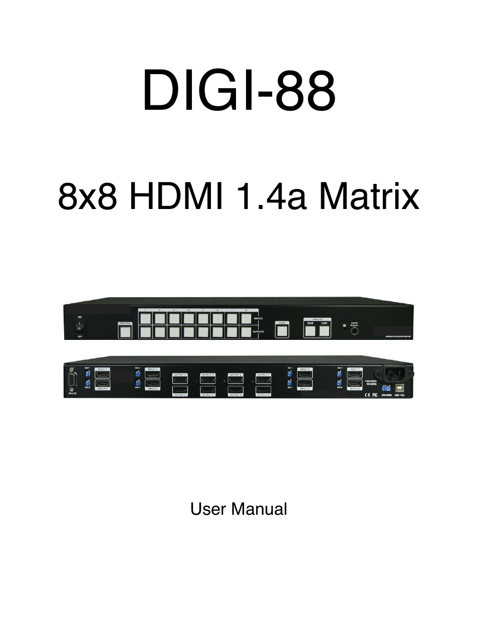 Knox Video DIGI-88 User Manual | 21 pages