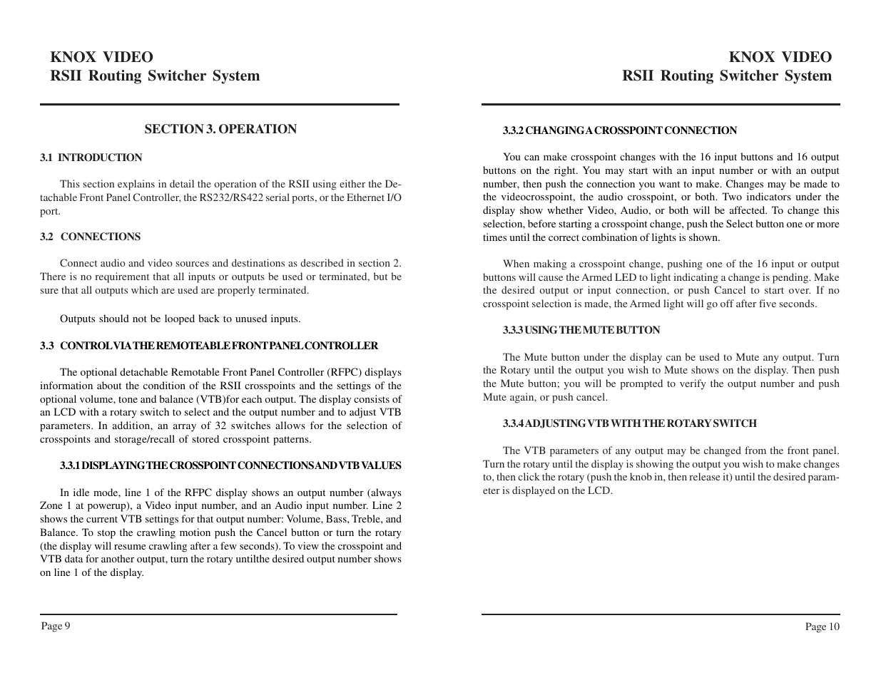 Knox video rsii routing switcher system | Knox Video RSII User Manual | Page 14 / 14