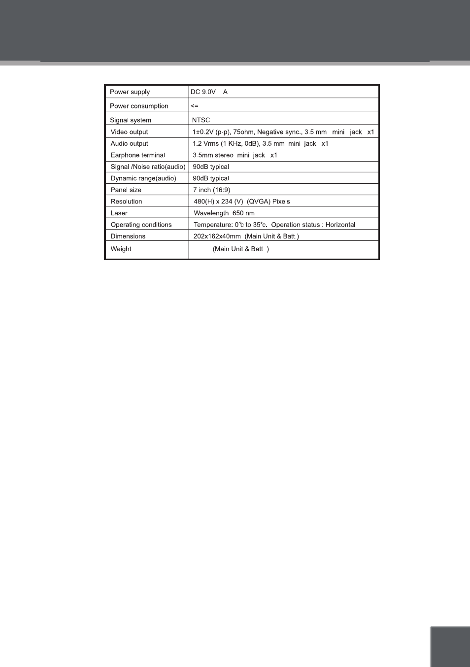 Specifications | COBY electronic TFDVD7379 User Manual | Page 23 / 26