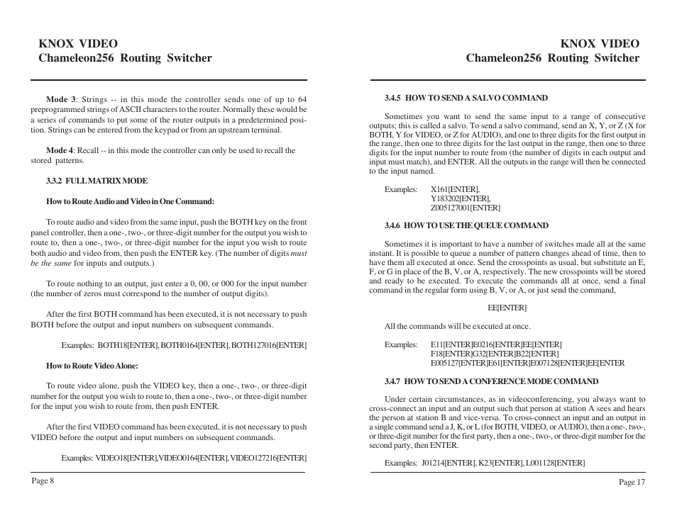 Knox video chameleon256 routing switcher | Knox Video Chameleon256 Series User Manual | Page 13 / 17