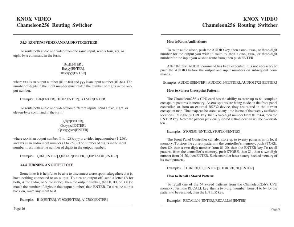 Knox Video Chameleon256 Series User Manual | Page 14 / 17