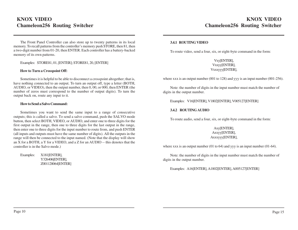 Knox Video Chameleon256 Series User Manual | Page 15 / 17