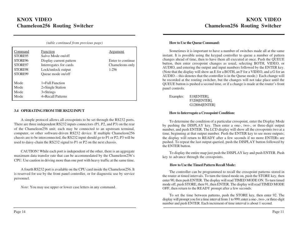 Knox video chameleon256 routing switcher | Knox Video Chameleon256 Series User Manual | Page 16 / 17