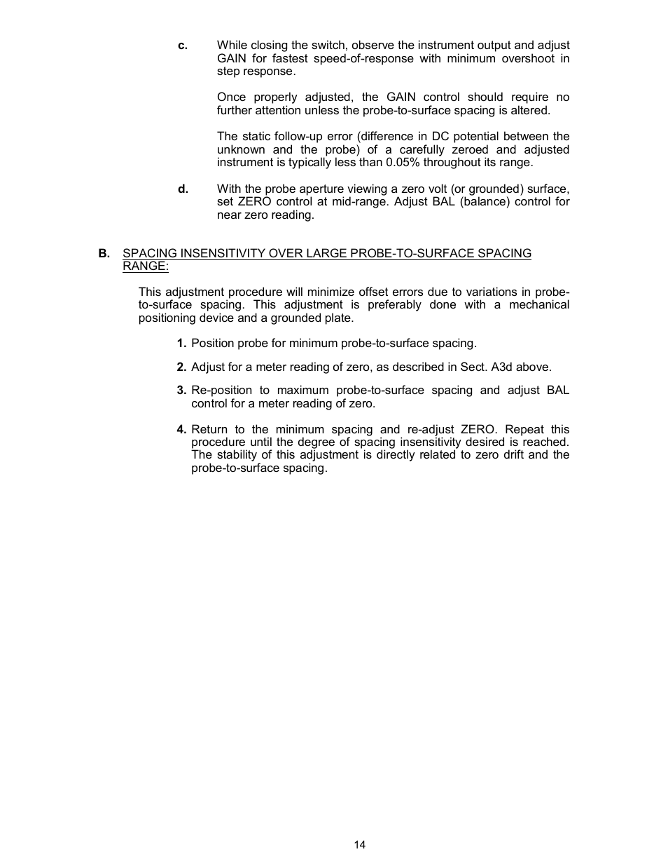 Monroe Electronics Electrostatic Voltmeter - Isoprobe® - model 244A User Manual | Page 14 / 24