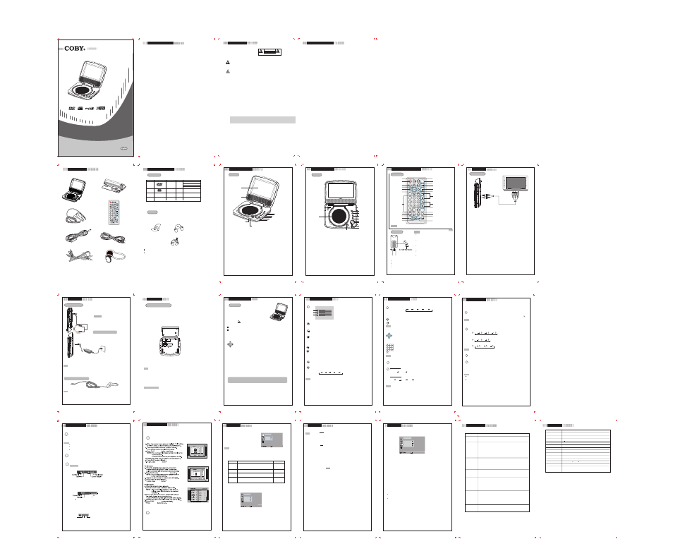 COBY electronic TF-DVD7005 User Manual | 1 page