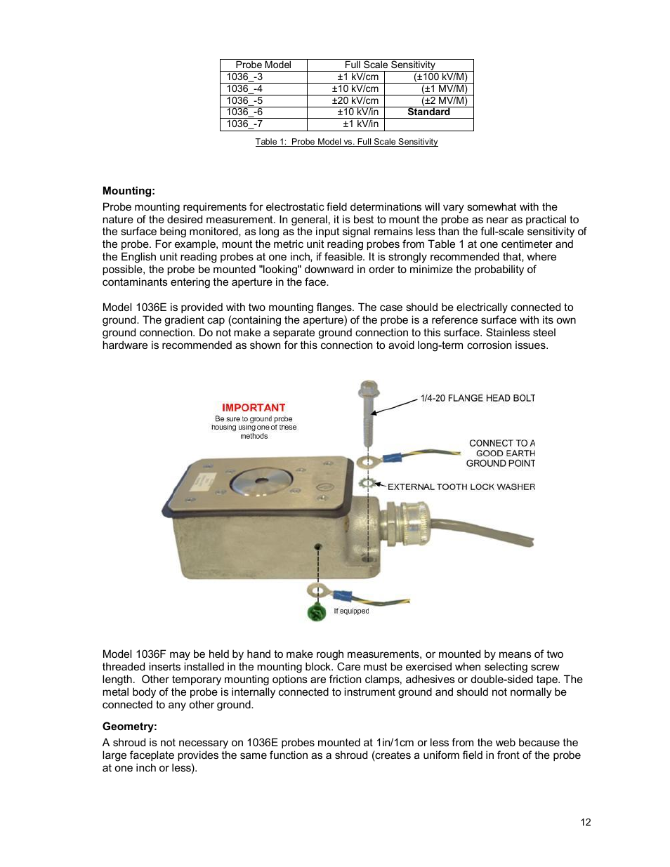 Monroe Electronics Electrostatic Fieldmeter - Static Monitor - model 177A User Manual | Page 13 / 96