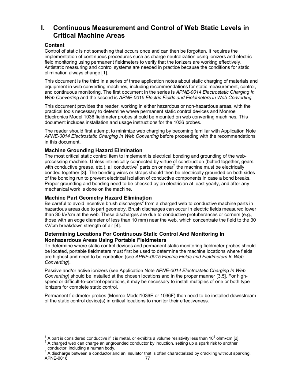 Monroe Electronics Electrostatic Fieldmeter - Static Monitor - model 177A User Manual | Page 78 / 96