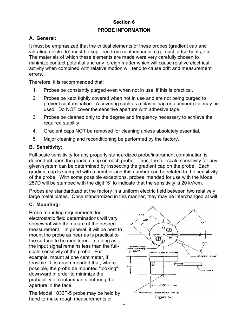 Monroe Electronics Electrostatic Fieldmeter - Portable - model 257D User Manual | Page 8 / 13