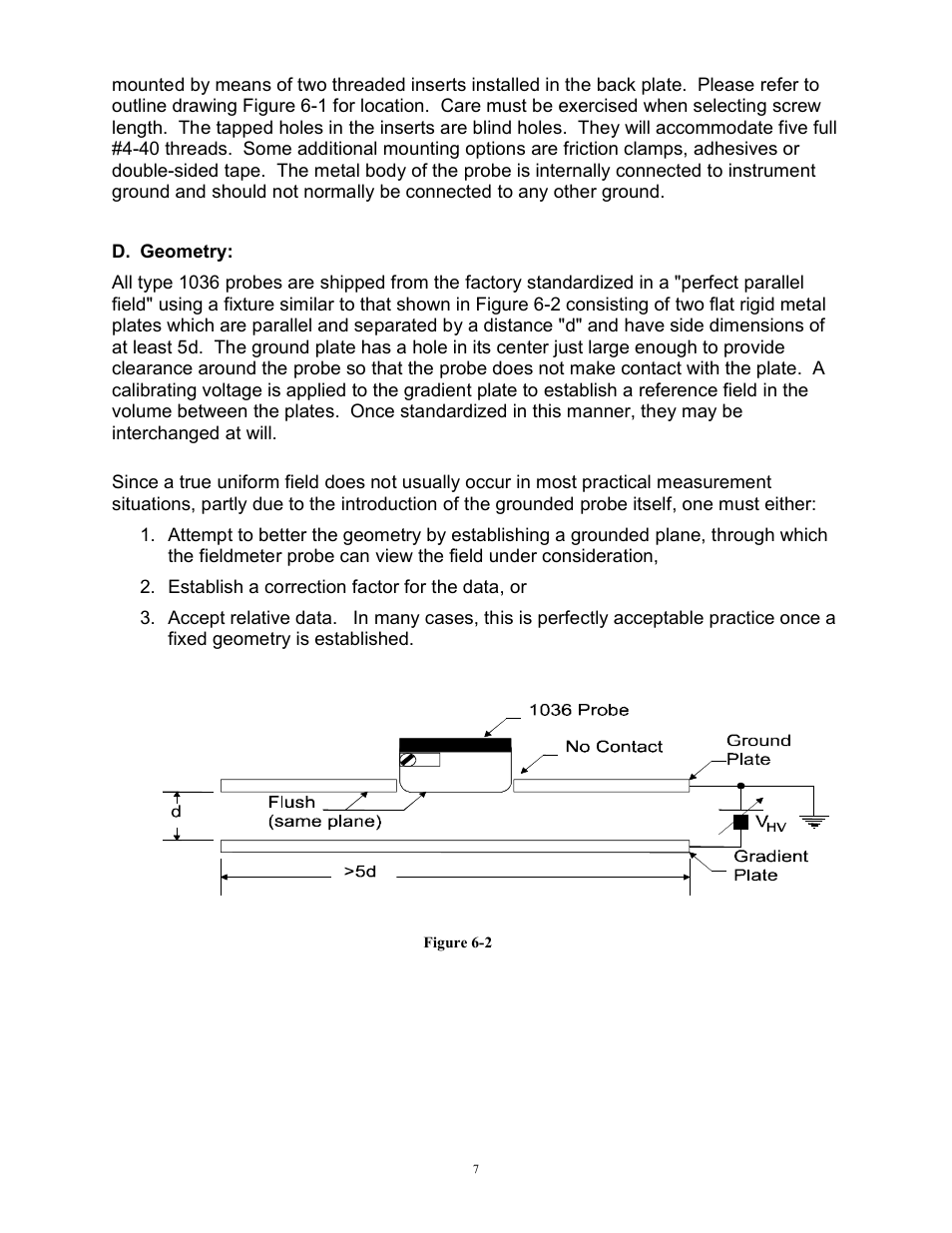 Monroe Electronics Electrostatic Fieldmeter - Portable - model 257D User Manual | Page 9 / 13