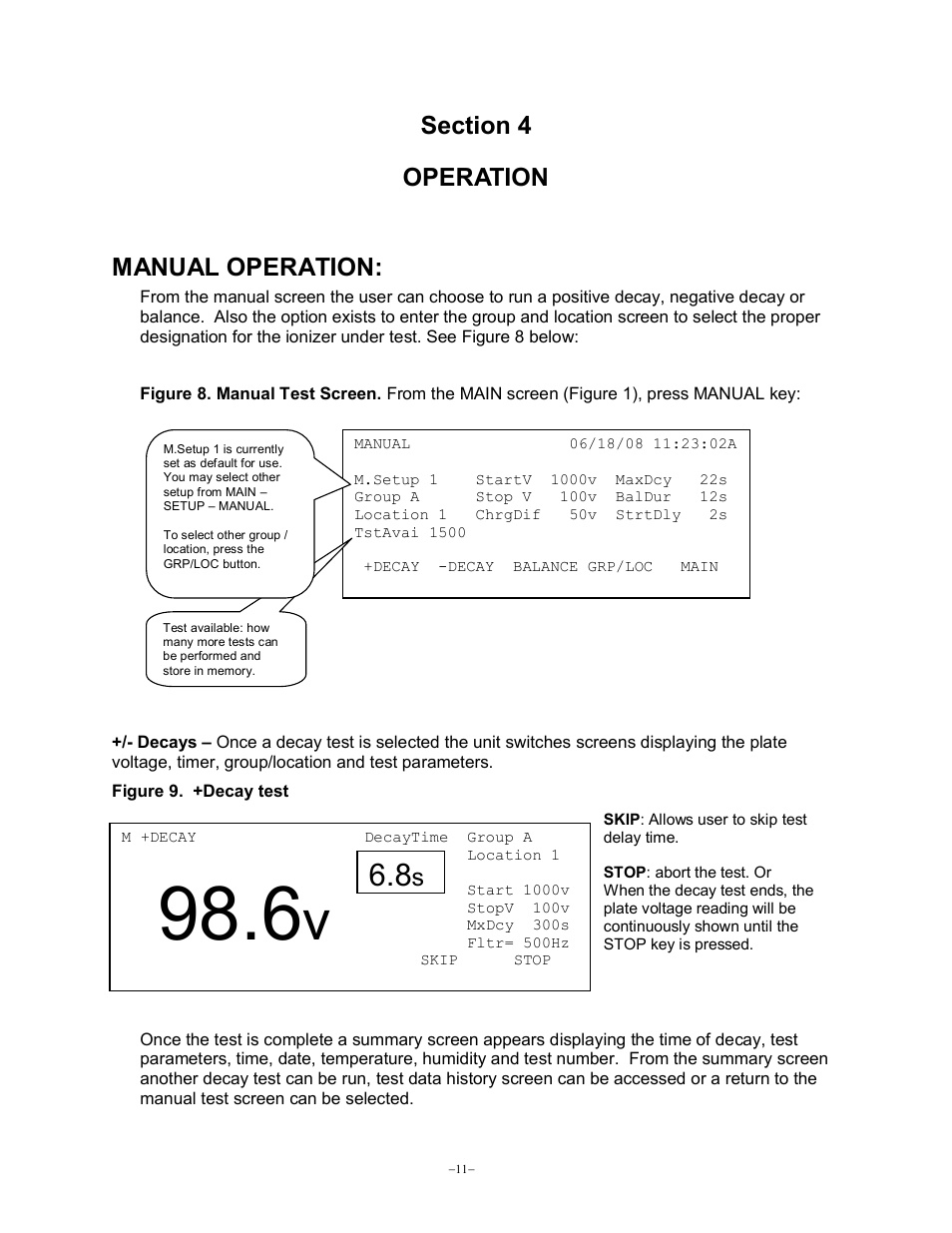 Monroe Electronics Charge Plate - Monitor - model 288B User Manual | Page 11 / 22