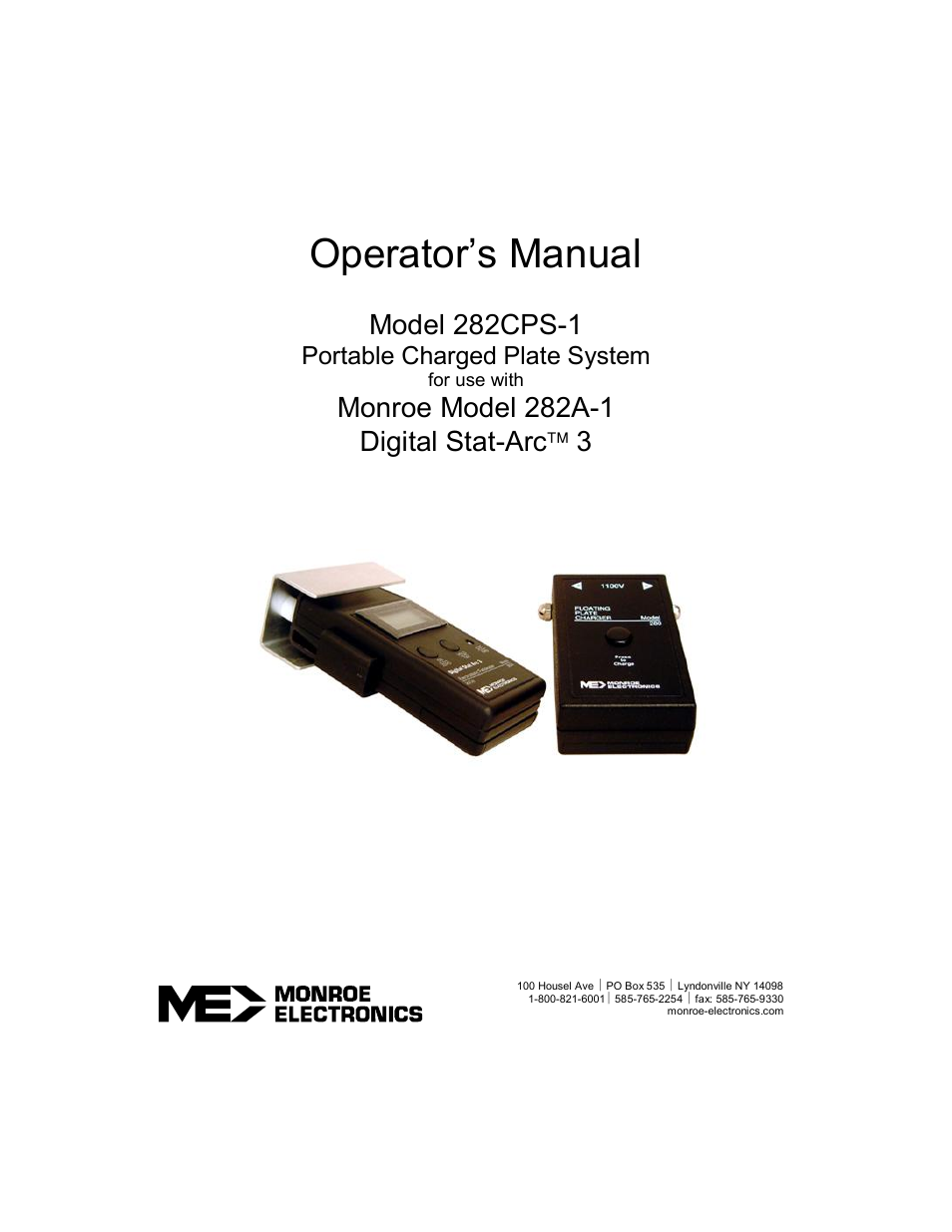 Monroe Electronics Charge Plate - System - model 282CPS User Manual | 4 pages