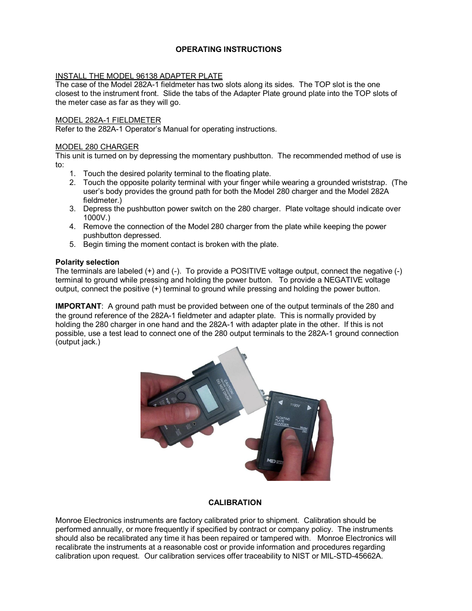 Monroe Electronics Charge Plate - System - model 282CPS User Manual | Page 3 / 4