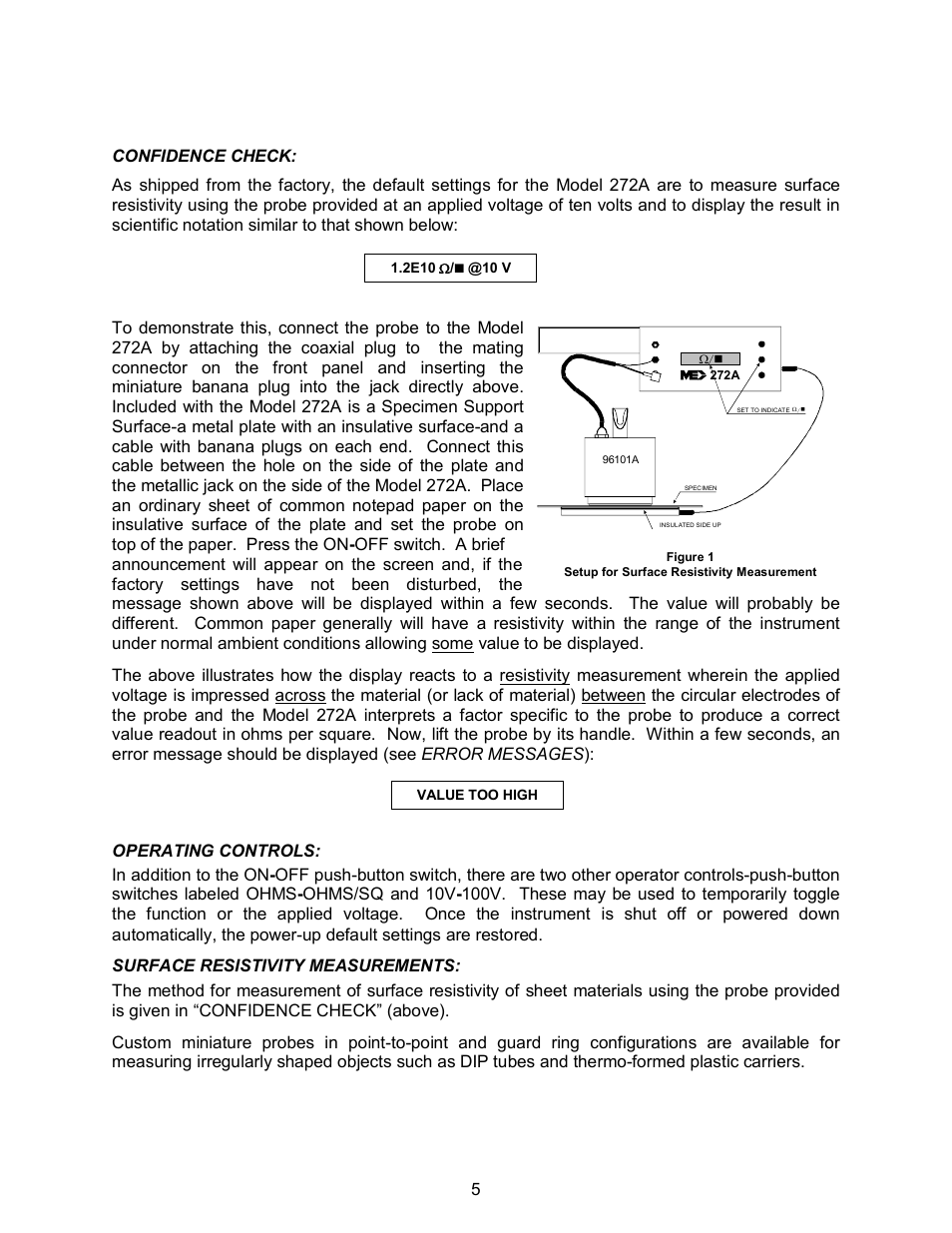 Monroe Electronics Resistivity Meter - Portable - Surface - model 272A User Manual | Page 5 / 10