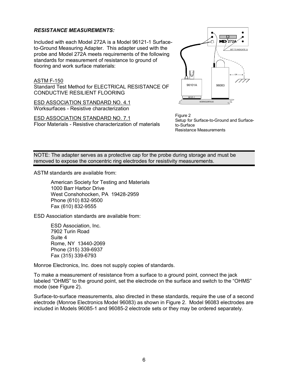 Monroe Electronics Resistivity Meter - Portable - Surface - model 272A User Manual | Page 6 / 10