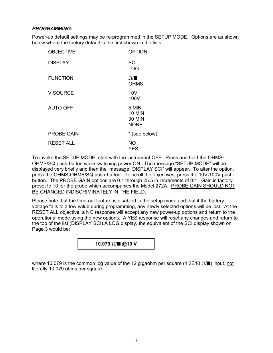 Monroe Electronics Resistivity Meter - Portable - Surface - model 272A User Manual | Page 7 / 10