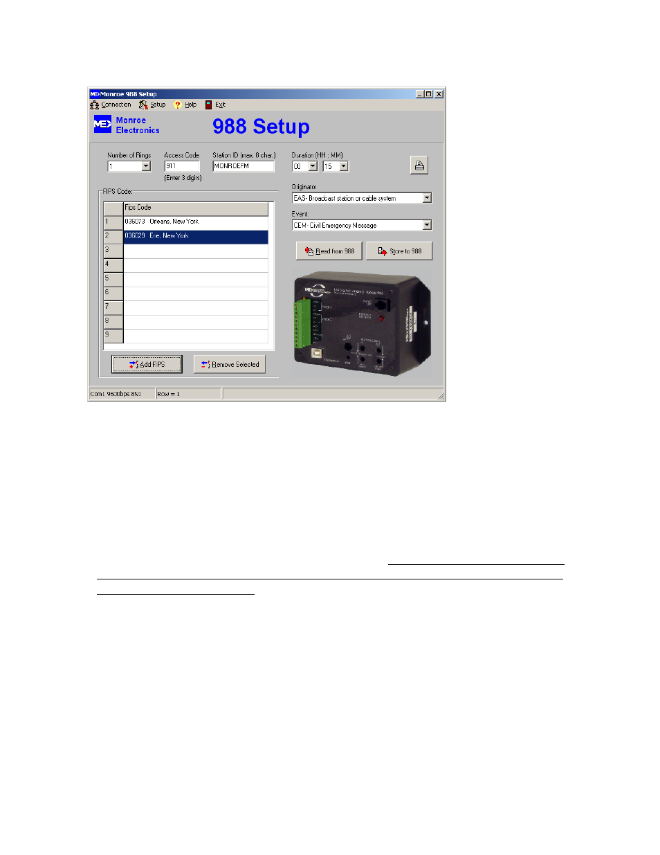 Storing the setup to the unit, Recording your access message, Message to caller level | The gain controls are adjusted as follows, Dial up the unit and listen to the message | Monroe Electronics 988 User Manual | Page 13 / 19
