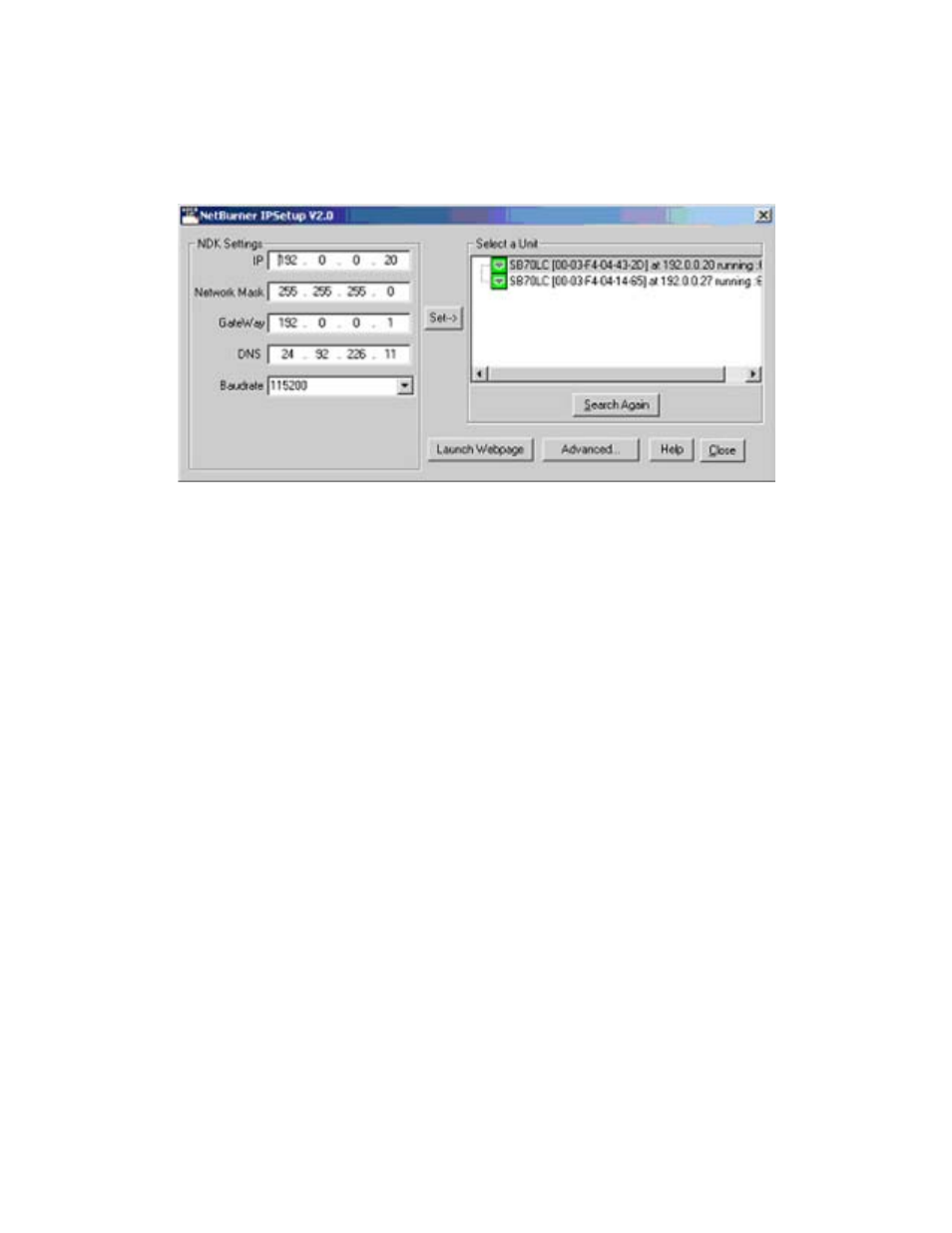 Ethernet interface setup | Monroe Electronics R197AV User Manual | Page 10 / 24