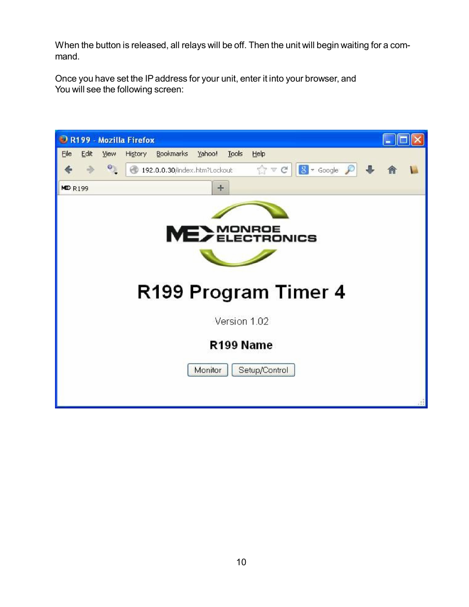 Monroe Electronics R199 User Manual | Page 10 / 29