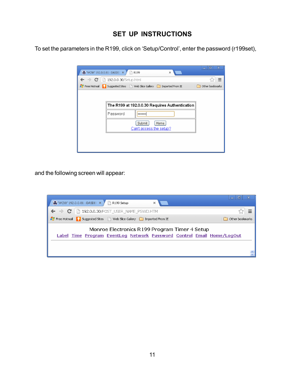 Monroe Electronics R199 User Manual | Page 11 / 29