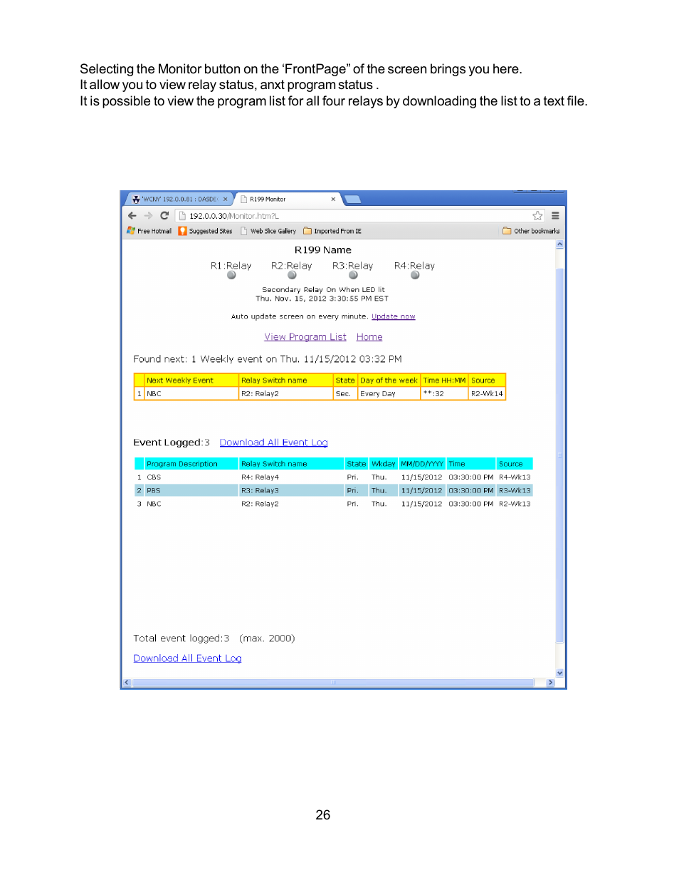 Monroe Electronics R199 User Manual | Page 26 / 29