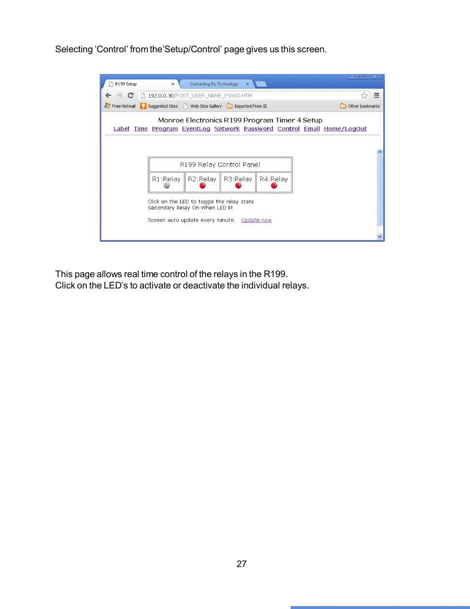 Monroe Electronics R199 User Manual | Page 27 / 29