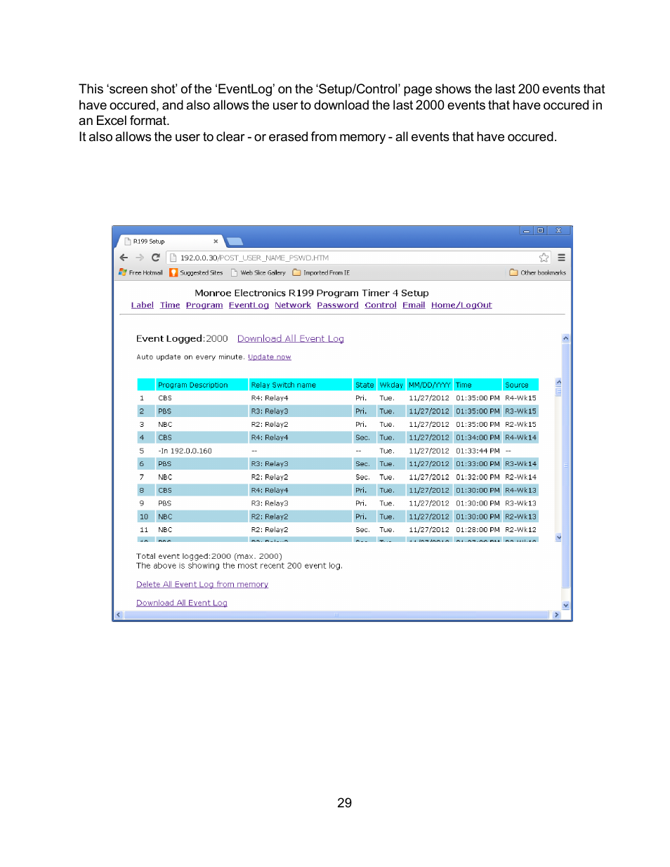 Monroe Electronics R199 User Manual | Page 29 / 29