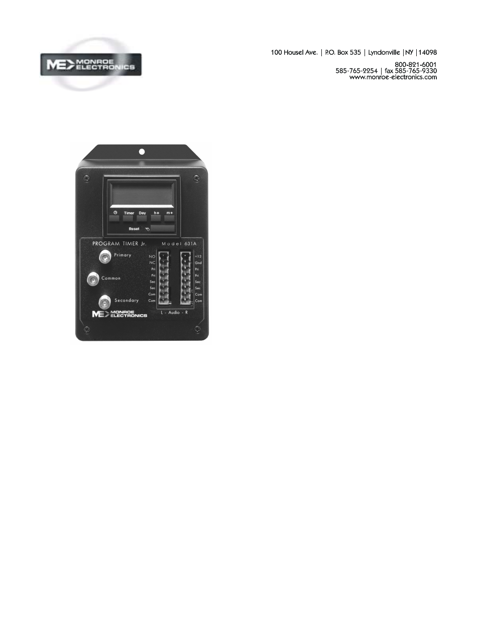Monroe Electronics 631A User Manual | 3 pages