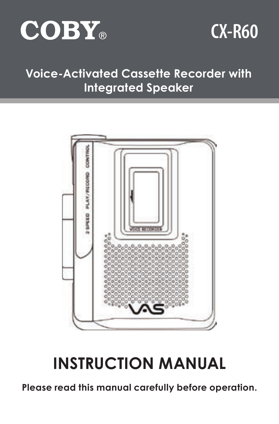 COBY electronic CX-R60 User Manual | 16 pages