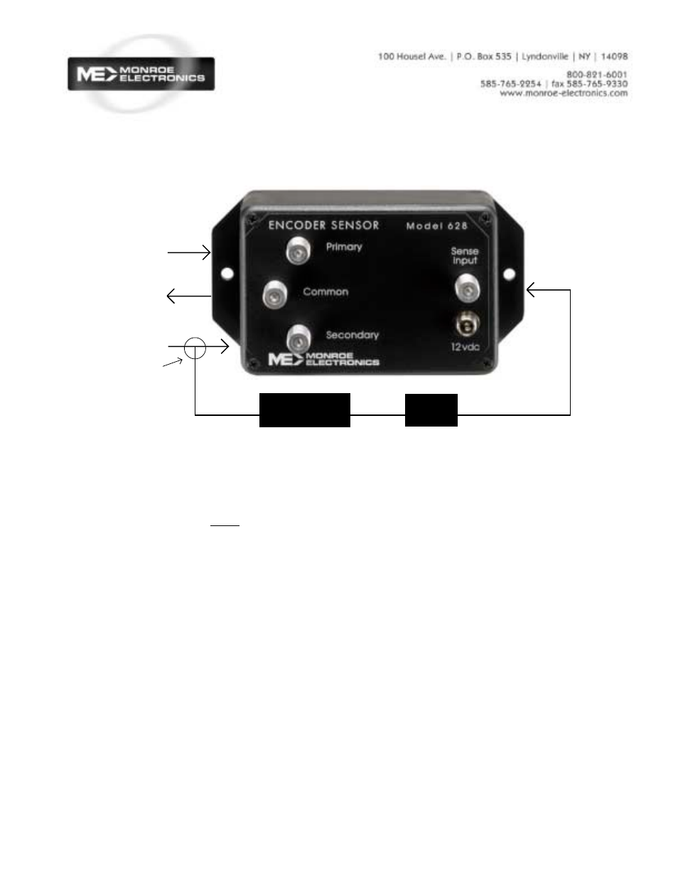 Monroe Electronics 628 User Manual | 2 pages