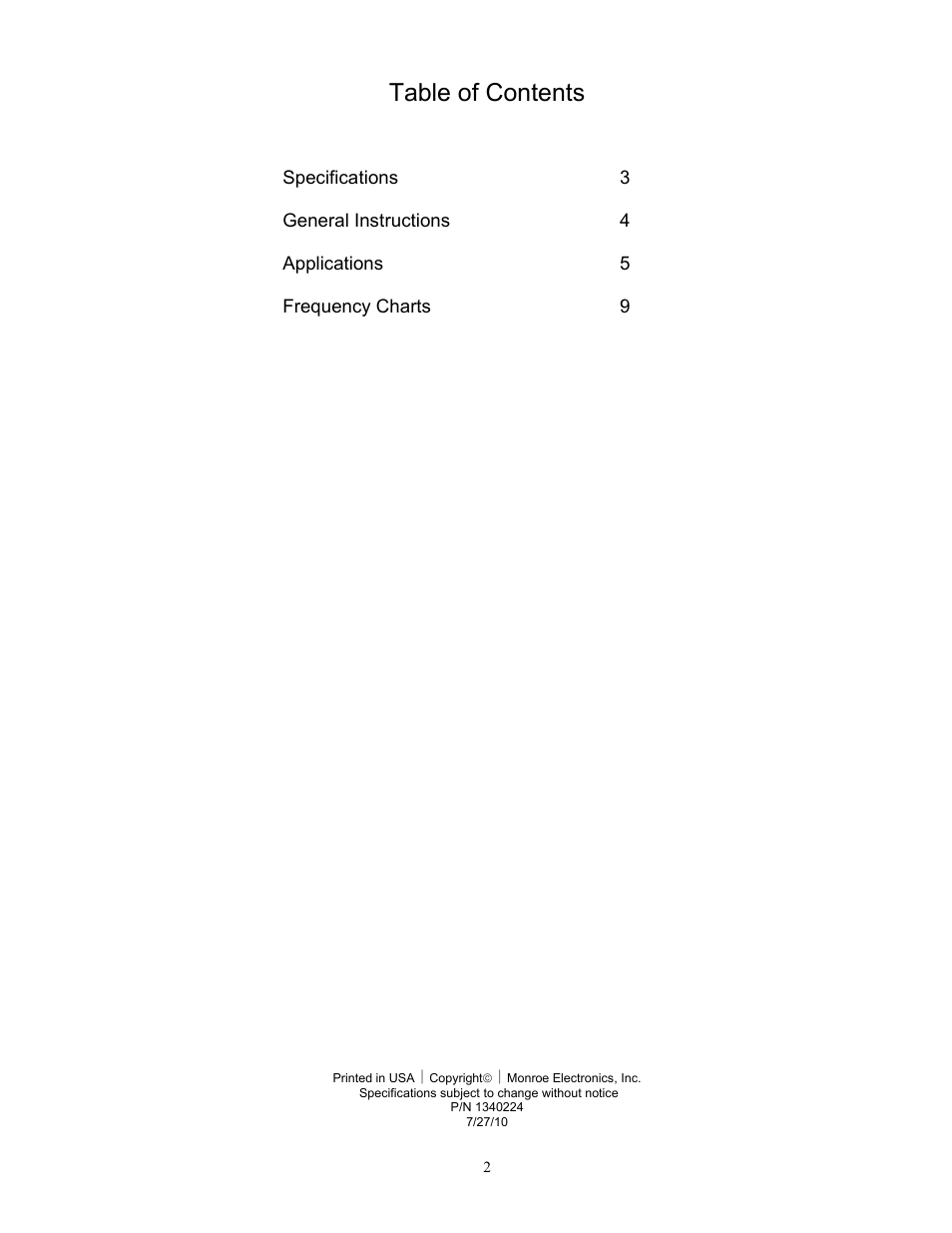 Monroe Electronics R165A User Manual | Page 2 / 9