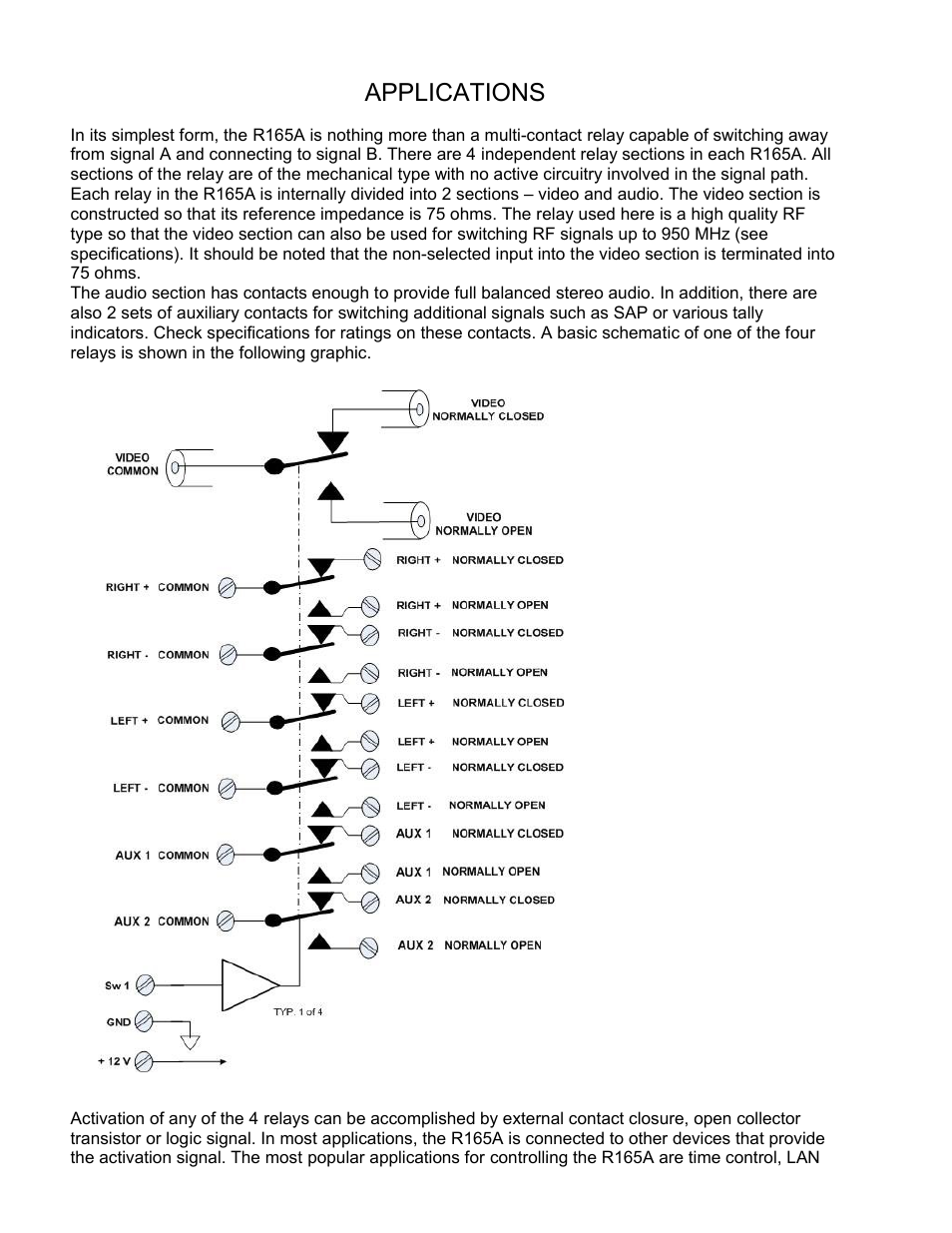 Applications | Monroe Electronics R165A User Manual | Page 5 / 9