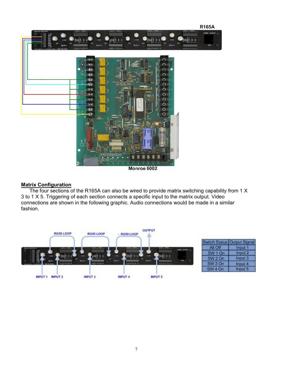 Monroe Electronics R165A User Manual | Page 7 / 9