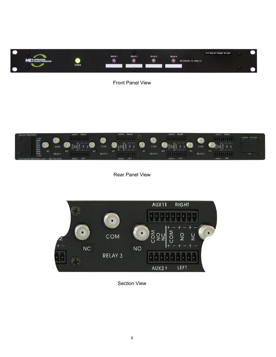 Monroe Electronics R165A User Manual | Page 8 / 9