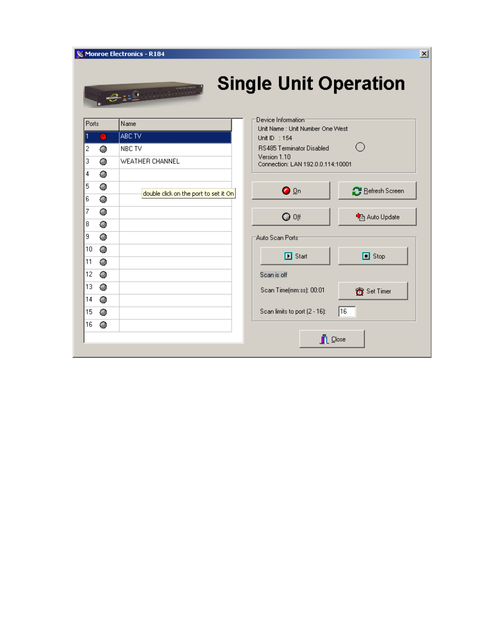 Monroe Electronics R184 User Manual | Page 16 / 25