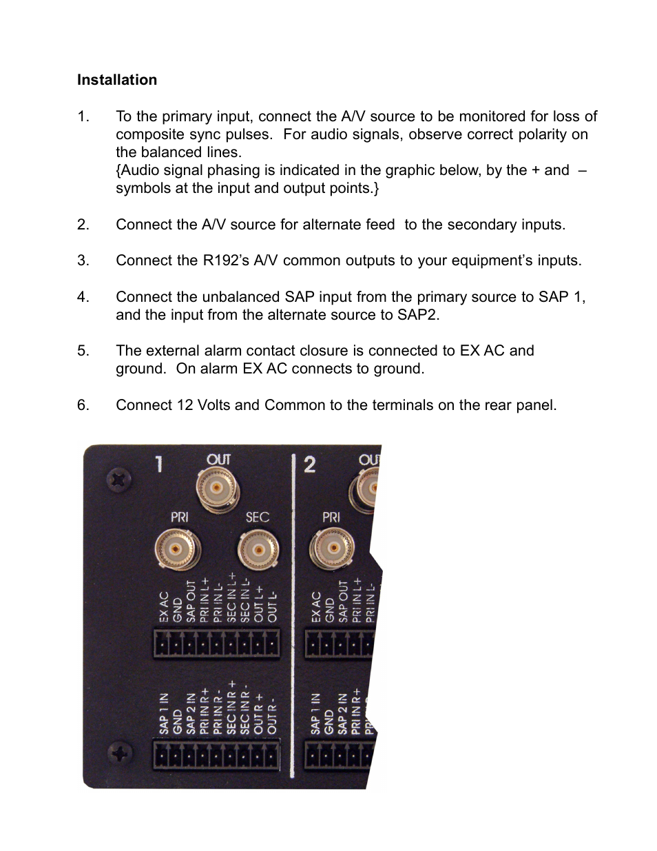 Monroe Electronics R192 User Manual | Page 4 / 5