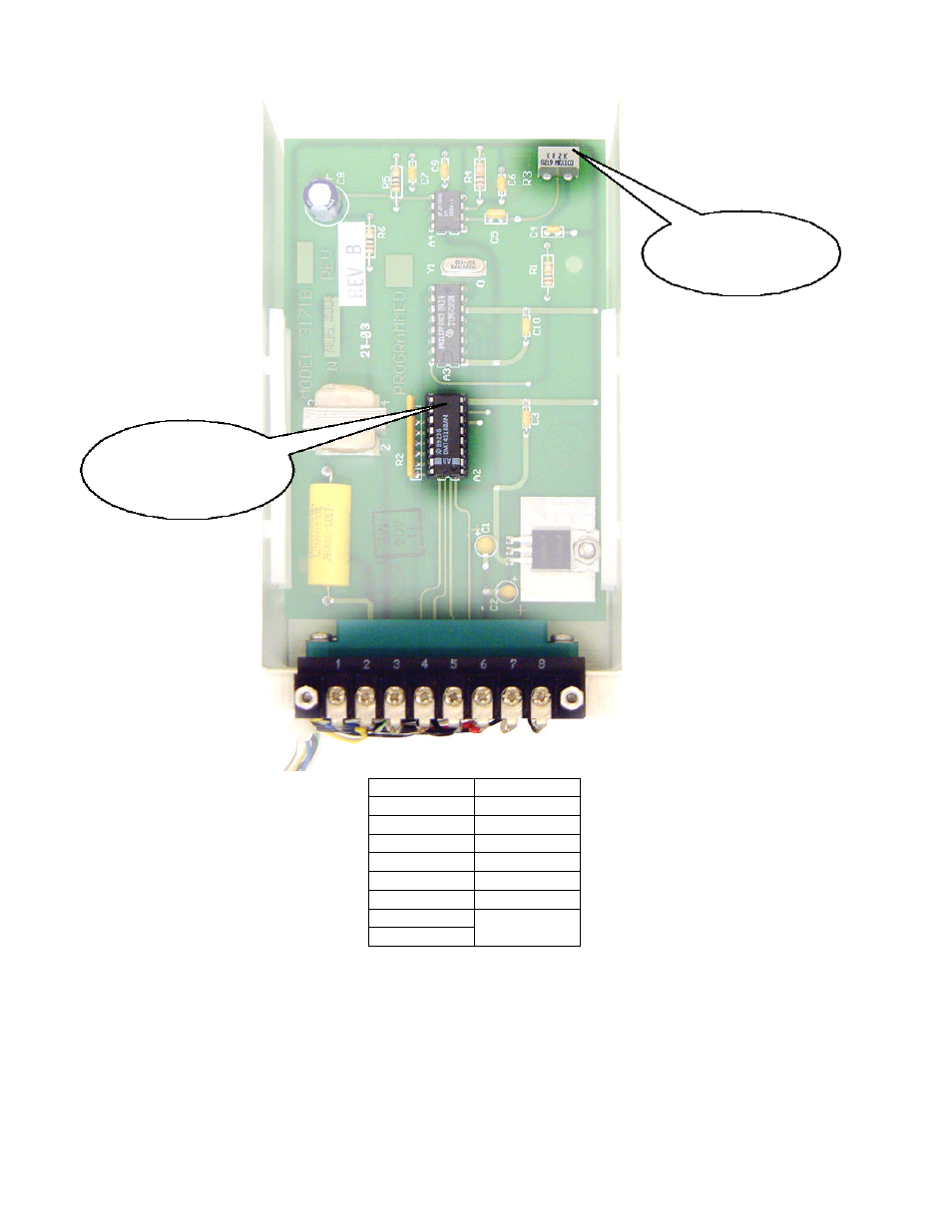 Barrier strip | Monroe Electronics 935A User Manual | Page 8 / 11