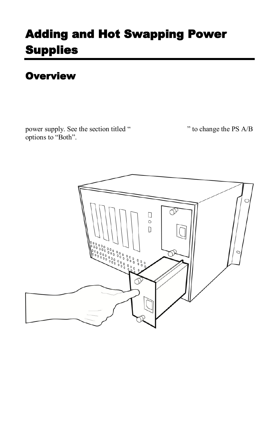 Adding and hot swapping power supplies, Overview | NeoPro Tahoe-Veo User Manual | Page 23 / 44