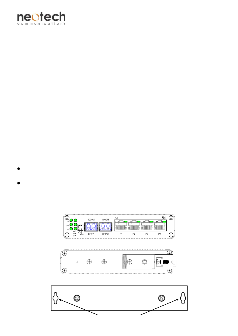 Neotech Communications HGSW-42SHP User Manual | 6 pages